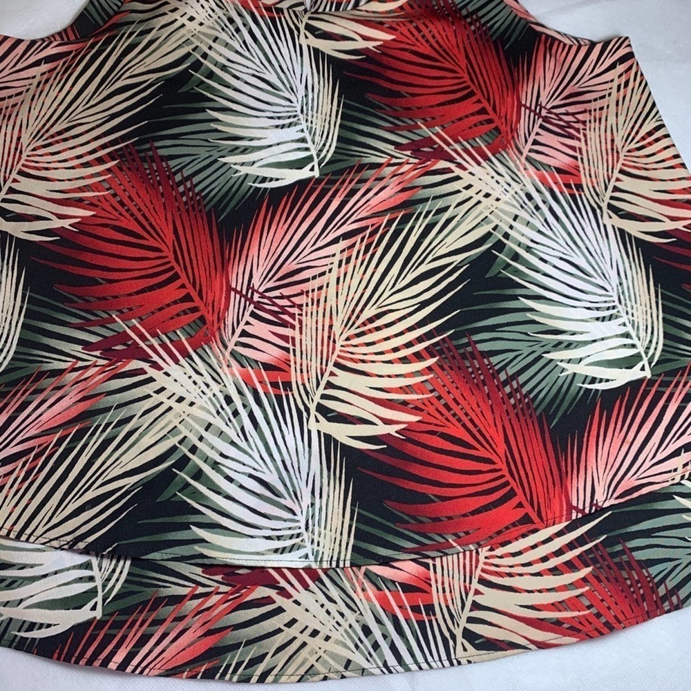 White House Black Market Foliage Print Blouse XS - Picture 4 of 8